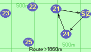 Route >1860m